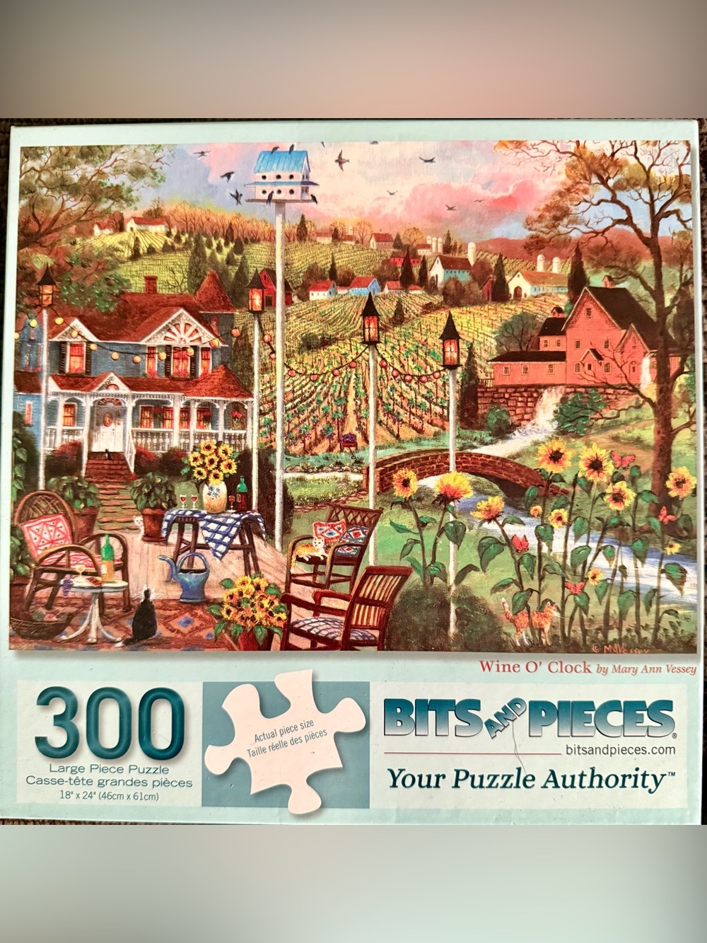“Wine O' Clock” Bits and Pieces 300 piece Jigsaw Puzzle - Multicolor